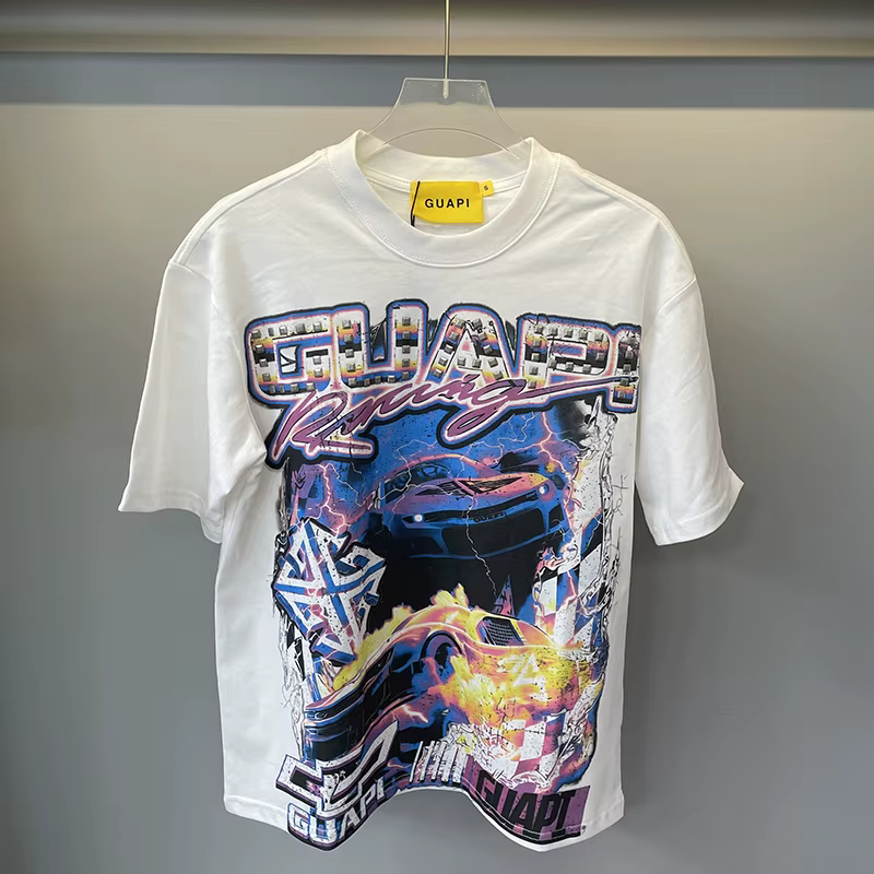 T-shirt vert avec logo Guapi White Revived V2 noir pour hommes et femmes