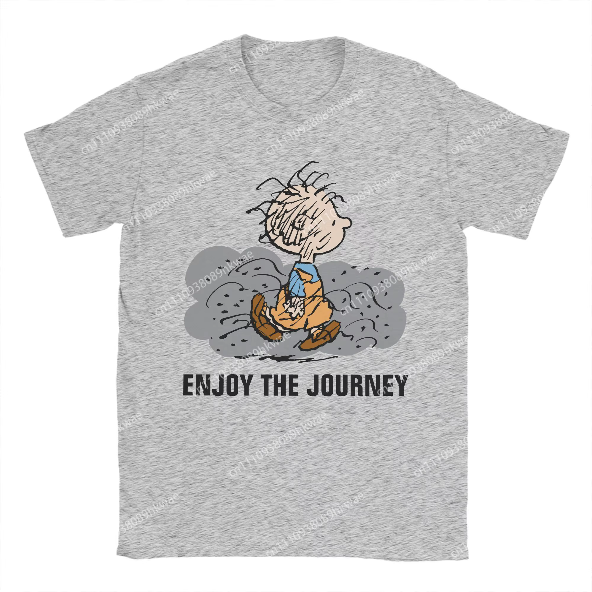 T-shirt pour hommes Peanuts Snoopy Pigpen Walking Cloud