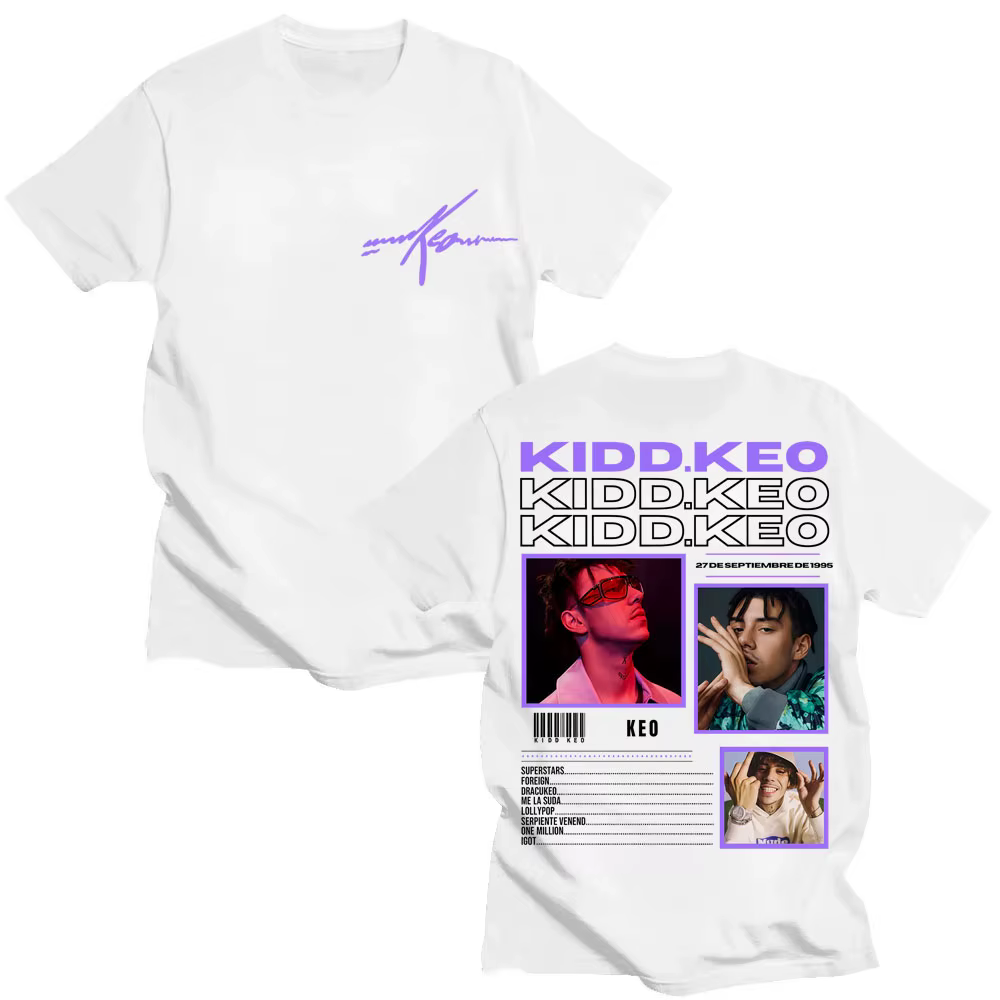 Rappeur Kidd Keo Bando Boyz Tour imprimé t-shirt hommes femmes à la mode Hip Hop t-shirts surdimensionné coton