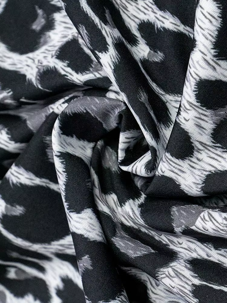 Chemise à manches longues à imprimé léopard tendance pour homme