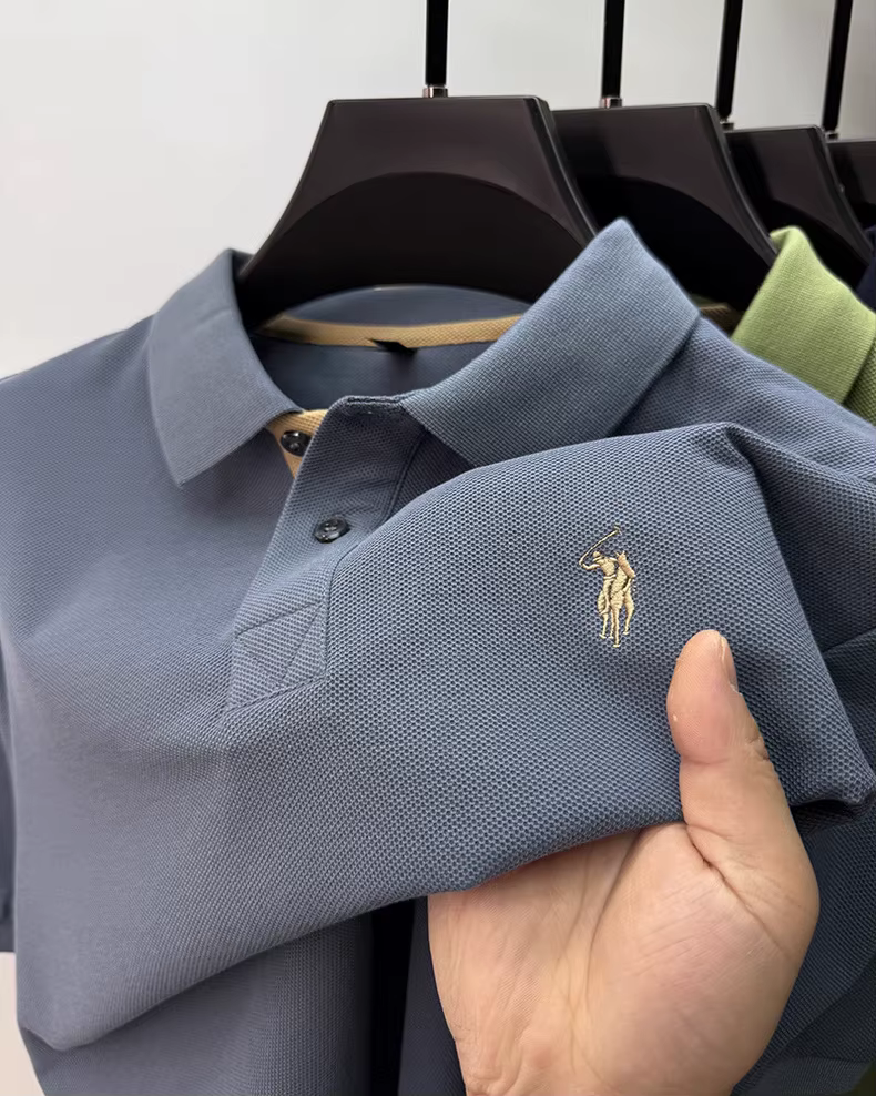 Marque de luxe 100% coton à manches courtes polo hommes haut de gamme poney broderie été confort affaires décontracté nouveau Paul T-shirt