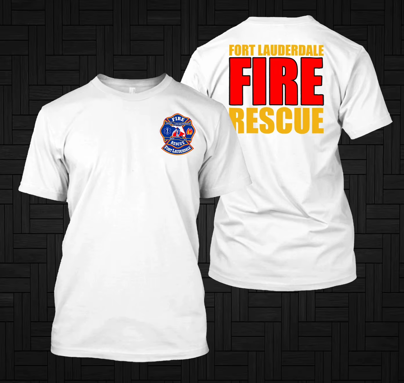 Nouveau T-shirt personnalisé pour hommes avec motif de pompier de FORT LAUDERDALE