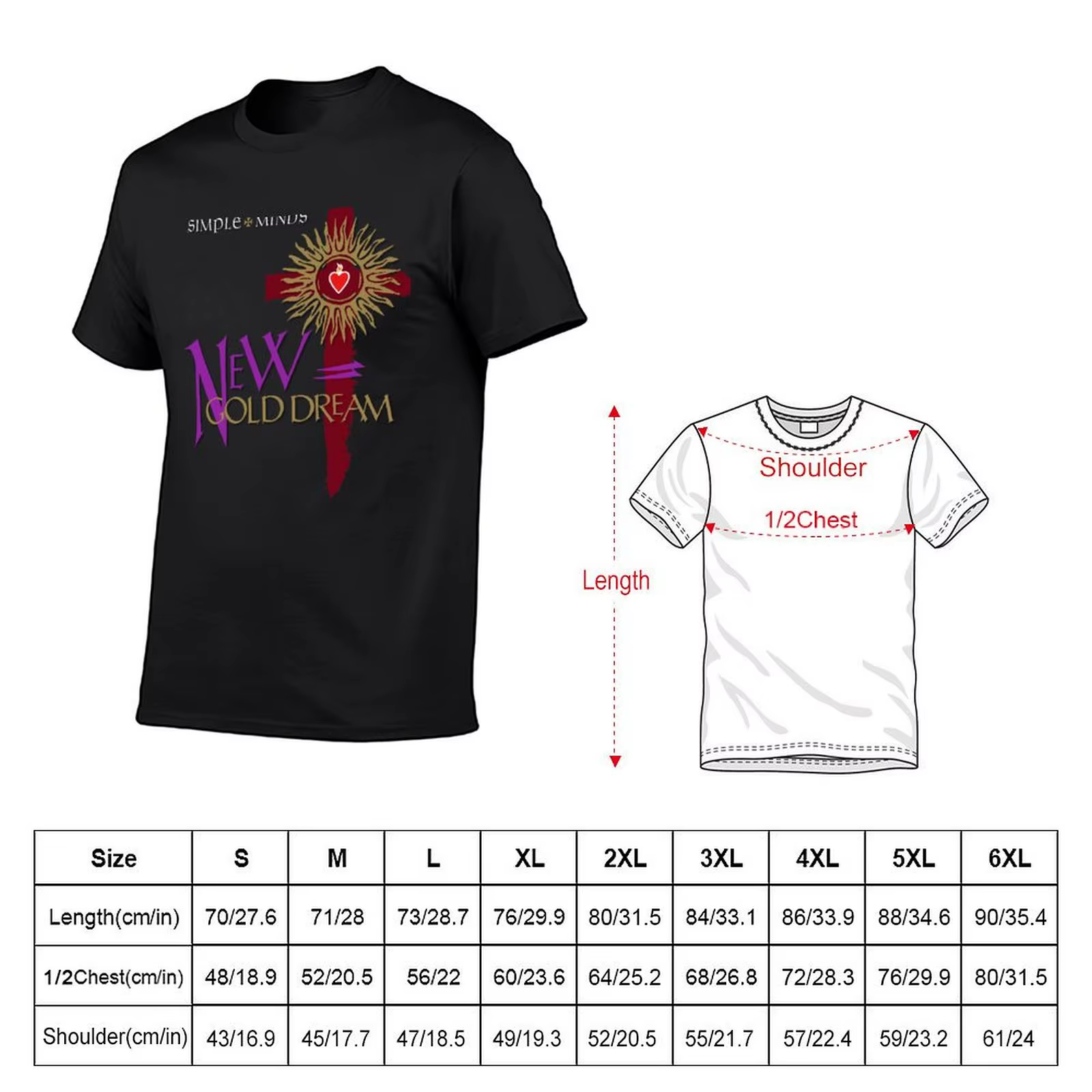 Simple Minds - New Gold Dream 40 T-shirts vierges