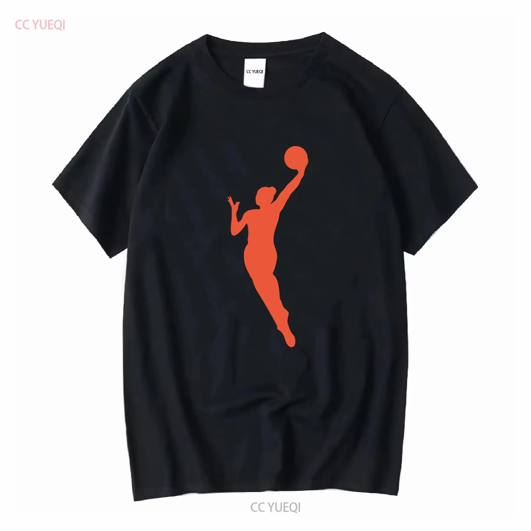 T-shirt en coton épais WNBA joueur orange seulement vintage lavé légèrement doux vêtements de créateur de mode homme unisexe polyvalent