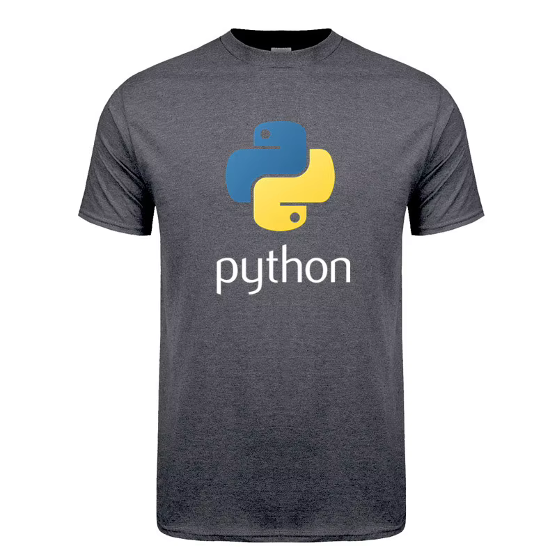 Langue de programmation informatique Python t-shirt hommes coton été à manches courtes programmeur de Code t-shirts