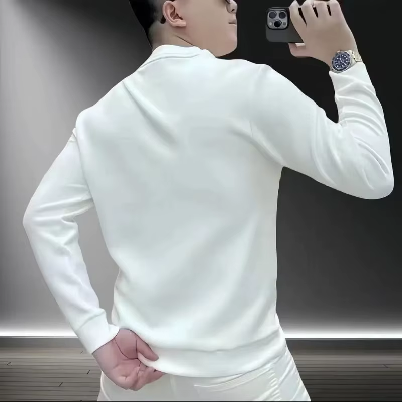 Sweat-shirt personnalisé à col rond pour hommes