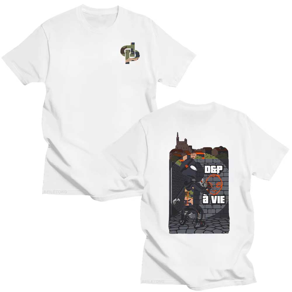 D & p À Vie Box T-Shirt rappeur JuL t-shirts hommes Style de rue pur coton