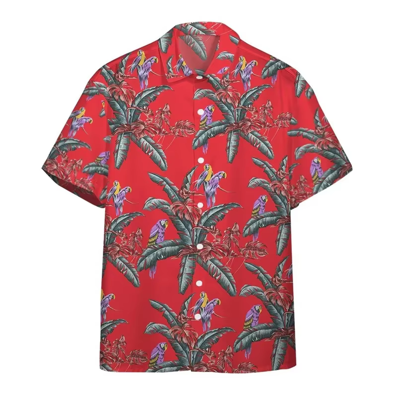 Chemise hawaïenne imprimée en 3D pour hommes