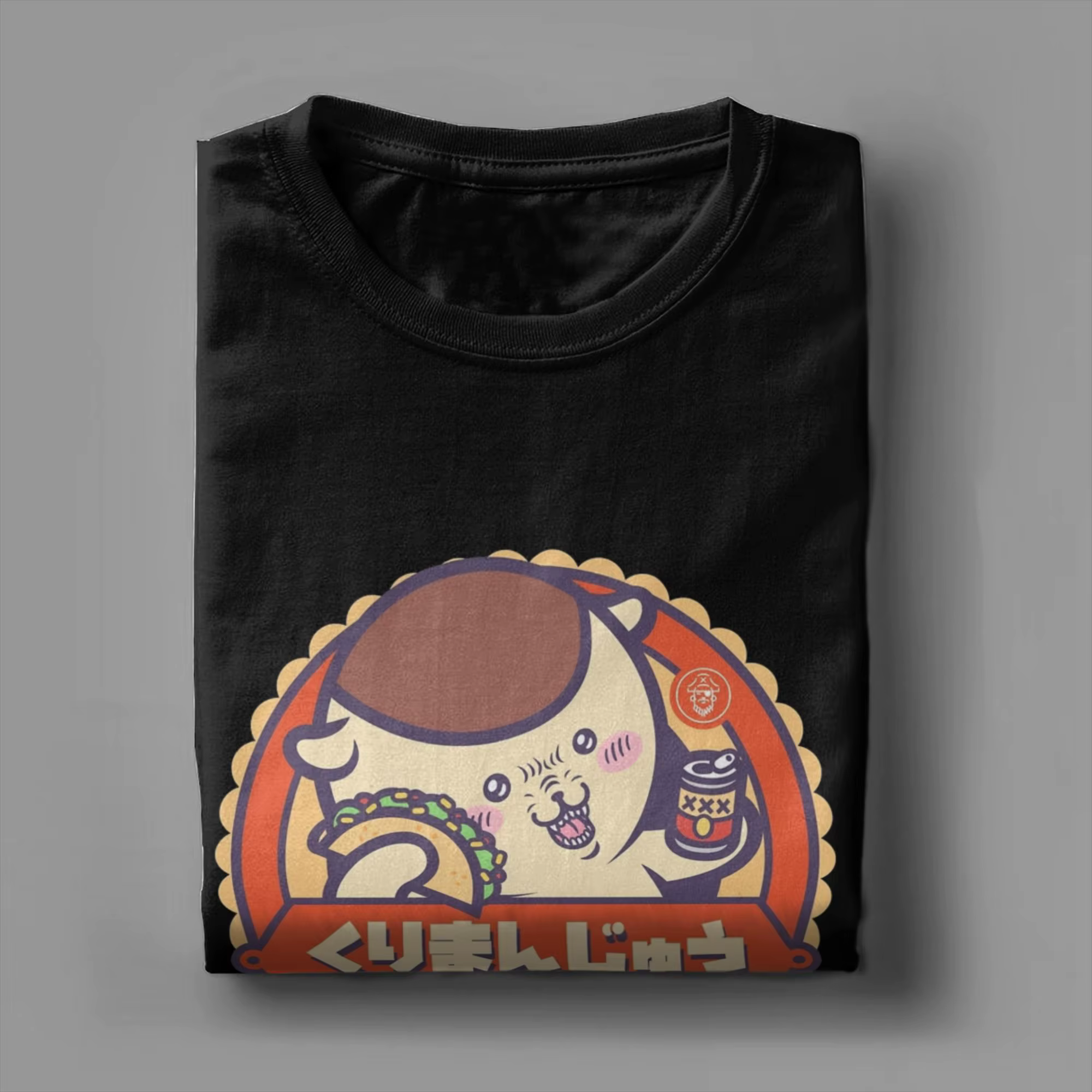 KURIMANJU TACO Chiikawas T-shirts pour hommes 100% coton T-shirt vintage col rond