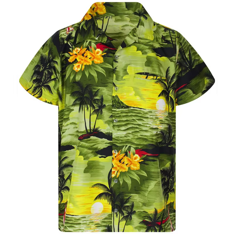 Chemise Homme 2024 Nouveau Style Imprimée à Revers Manches Courtes Hawaïenne Vacances Été Décontractée Respirante Streetwear Extérieur Travail Quotidien
