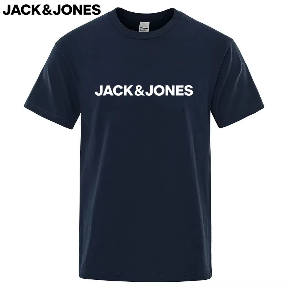 100% pur coton Jack Jones T-shirts d'été pour hommes et femmes