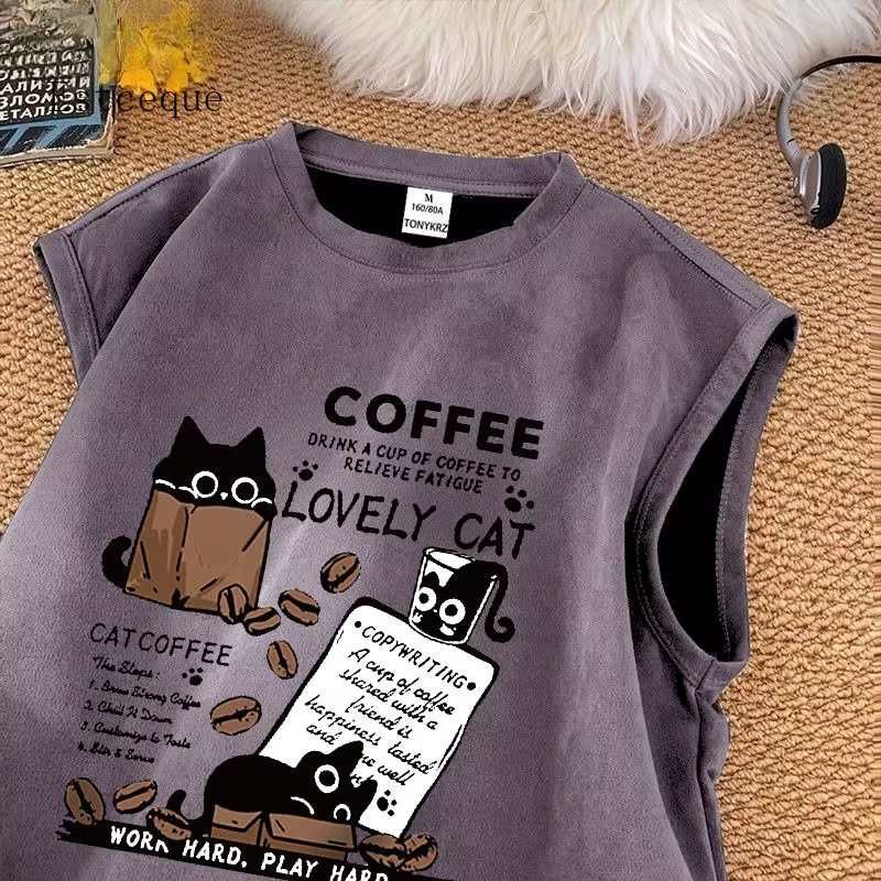 2025 café imprimé T-shirt pour hommes femmes