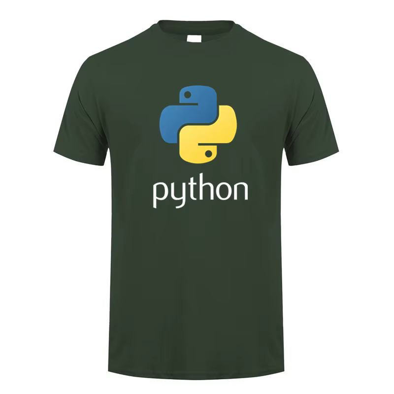 Langue de programmation informatique Python t-shirt hommes coton été à manches courtes programmeur de Code t-shirts