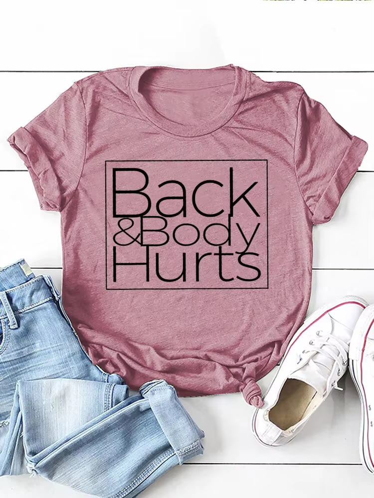 T-shirt à manches courtes et col rond pour femmes