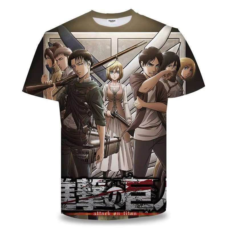 Nouveau T-shirt 3D pour homme 2026 Attack on Titan