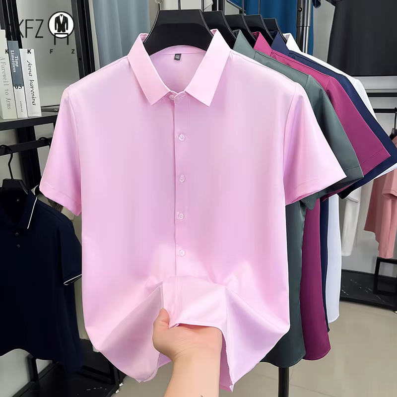 Chemise habillée pour homme à manches courtes