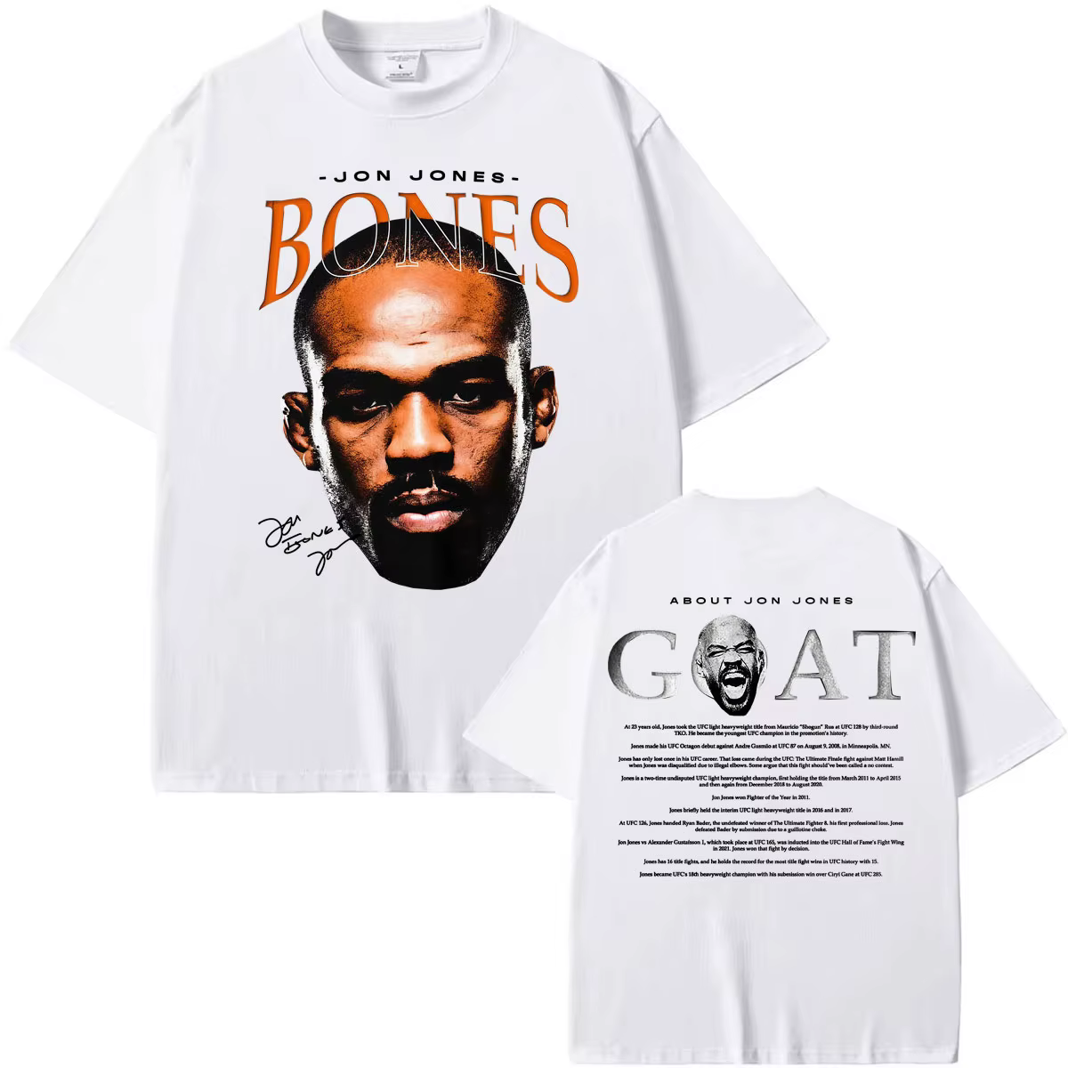 T-shirt vintage Jon Jones Bones pour hommes et femmes