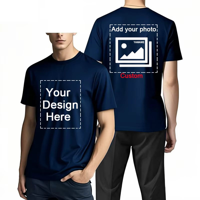 T-shirt col rond personnalisable pour hommes