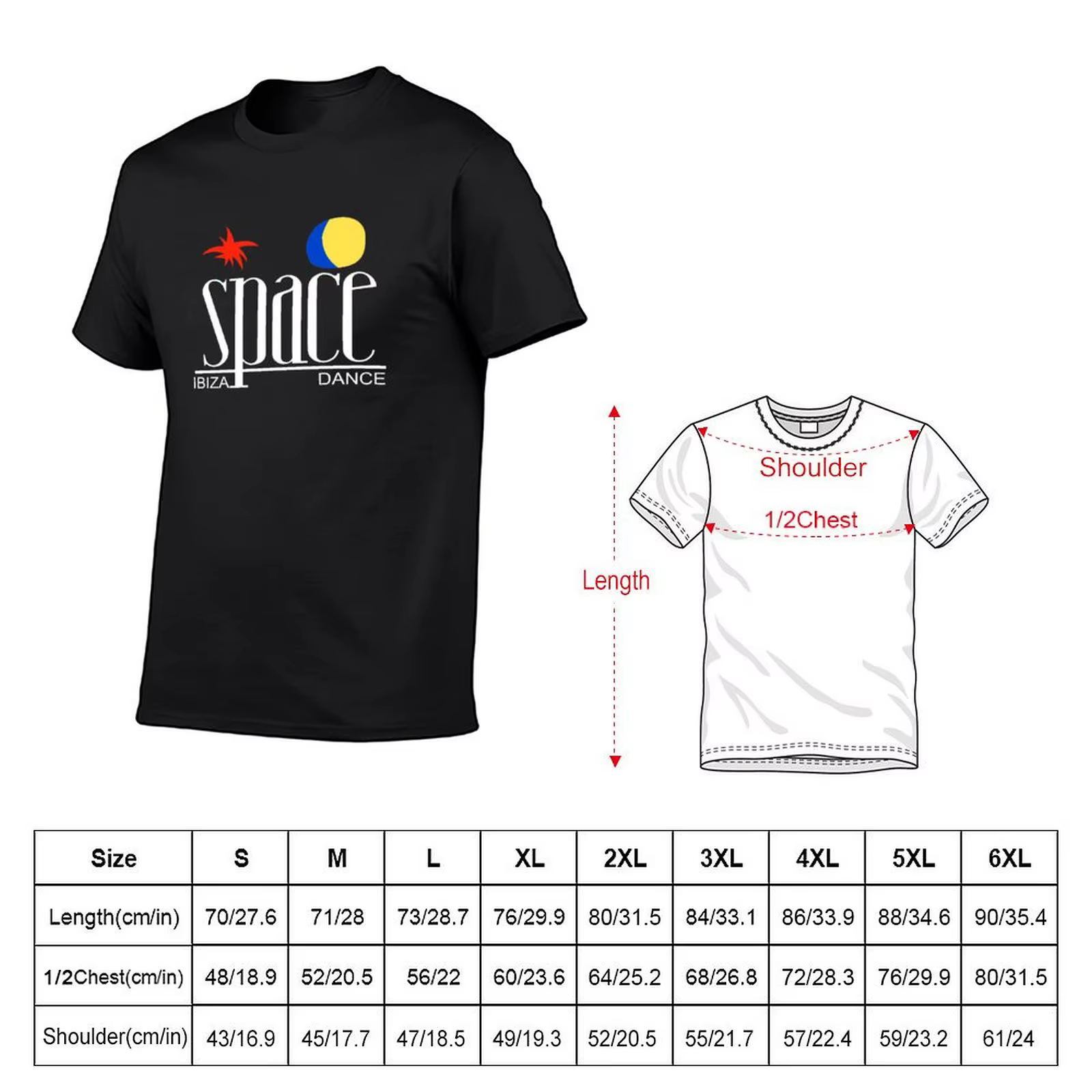 SPACE Ibiza Dance-T-shirt pour homme