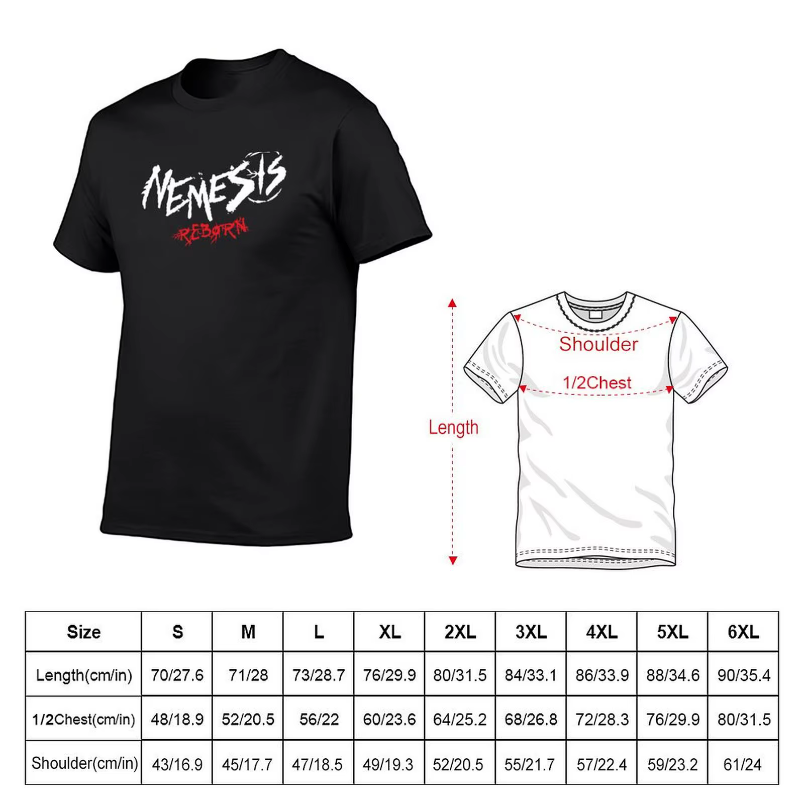 Nemoutre-T-shirt Reborn Alton Towers pour hommes