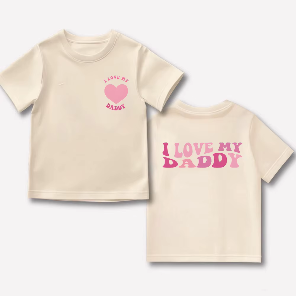 J'aime mon papa enfant en bas âge t-shirt