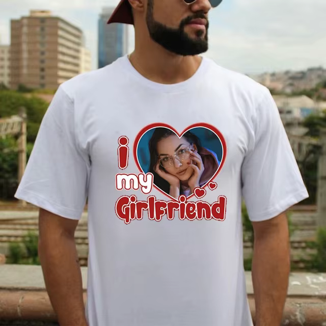 T-shirt personnalisé I Love My Girlfriend