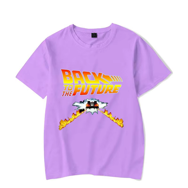 Chaud retour vers le futur imprimé t-shirts unisexe décontracté hauts été à manches courtes Harajuku