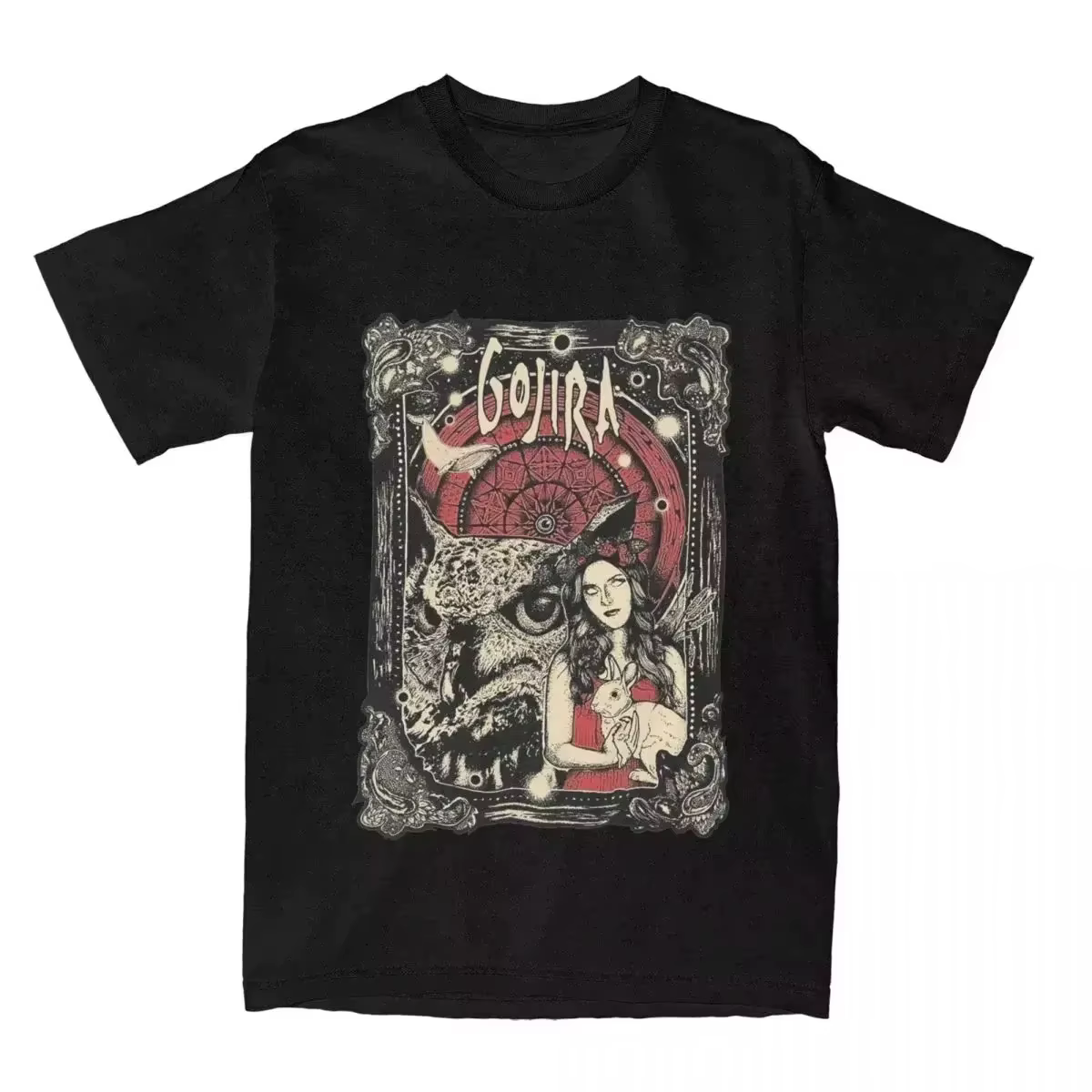 T-shirt en coton avec motif Tree of Life Gojira Band