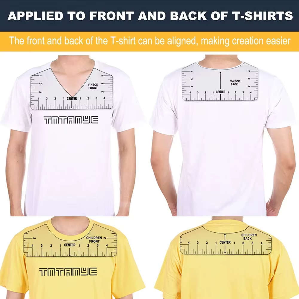 9 pièces/ensemble règles de T-Shirt au Center