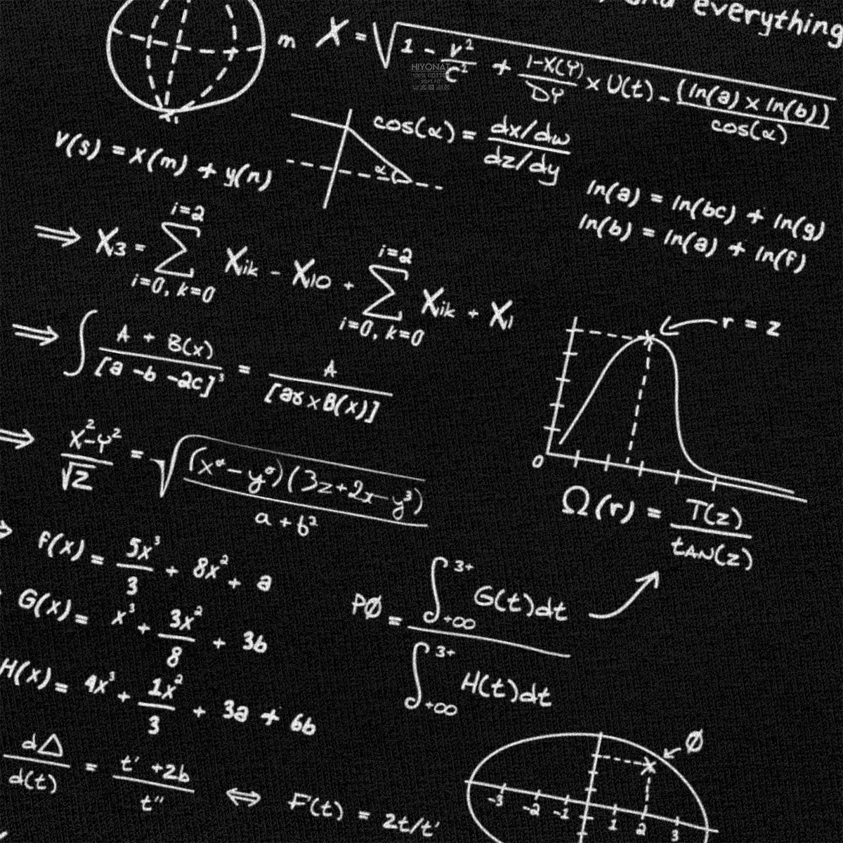 T-shirt mathématique drôle signifiant de vie chemise hommes coton à manches courtes Humor