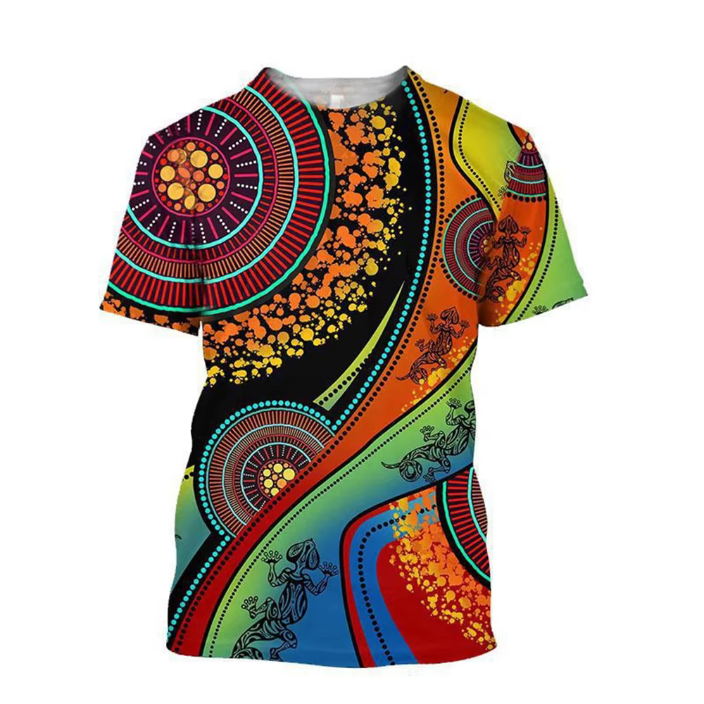 T-shirt imprimé en 3D Tortue indigène Jolie tillisme Art