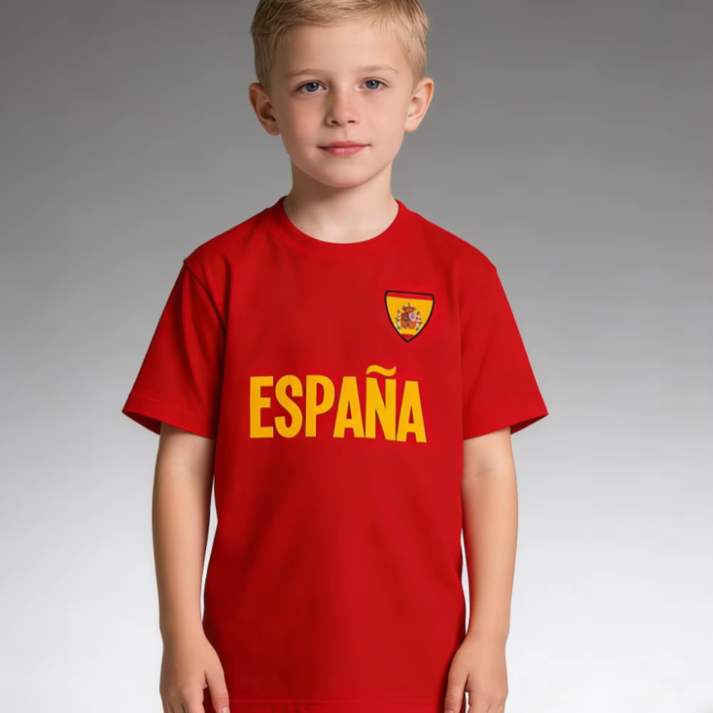 T-shirt ESPANA, vêtements décontractés pour la vie quotidienne des enfants espagnols