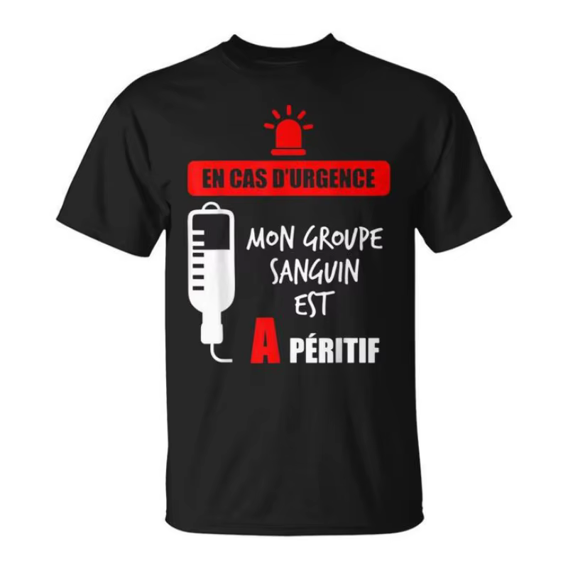T-shirt humoristique en coton pour hommes et femmes