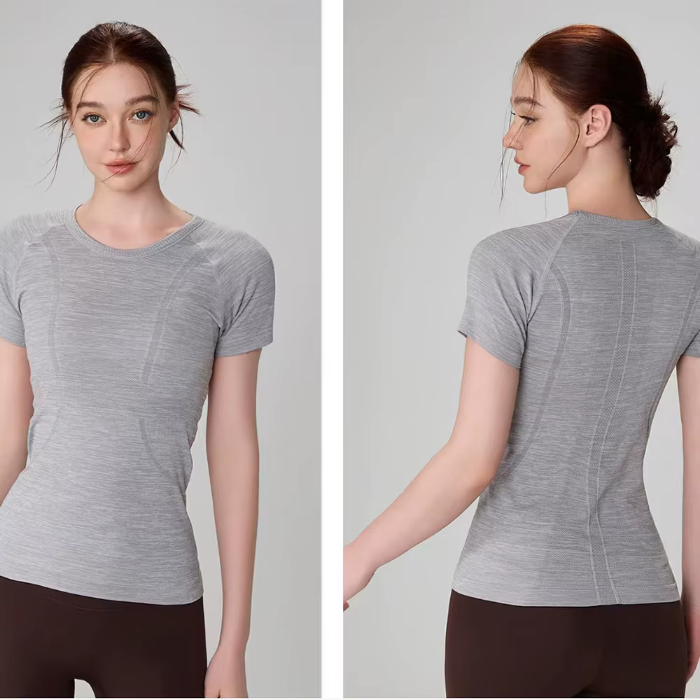 Femmes Yoga haut sans couture Sport t-shirts chemise de Fitness vêtements
