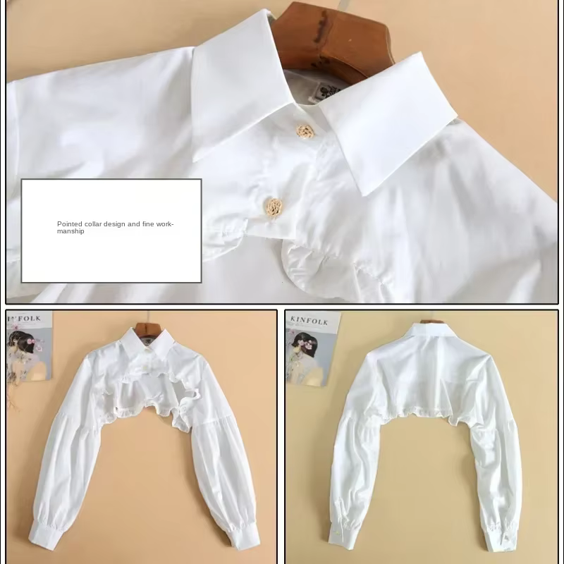 T-shirt manches longues bouffantes pour femmes