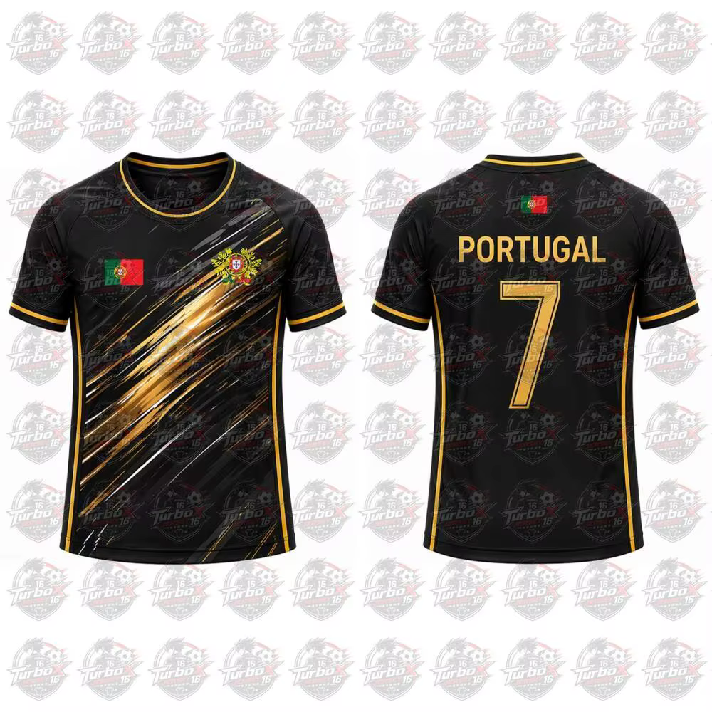 Maillot de football pour homme avec imprimé drapeau du Portugal 2026