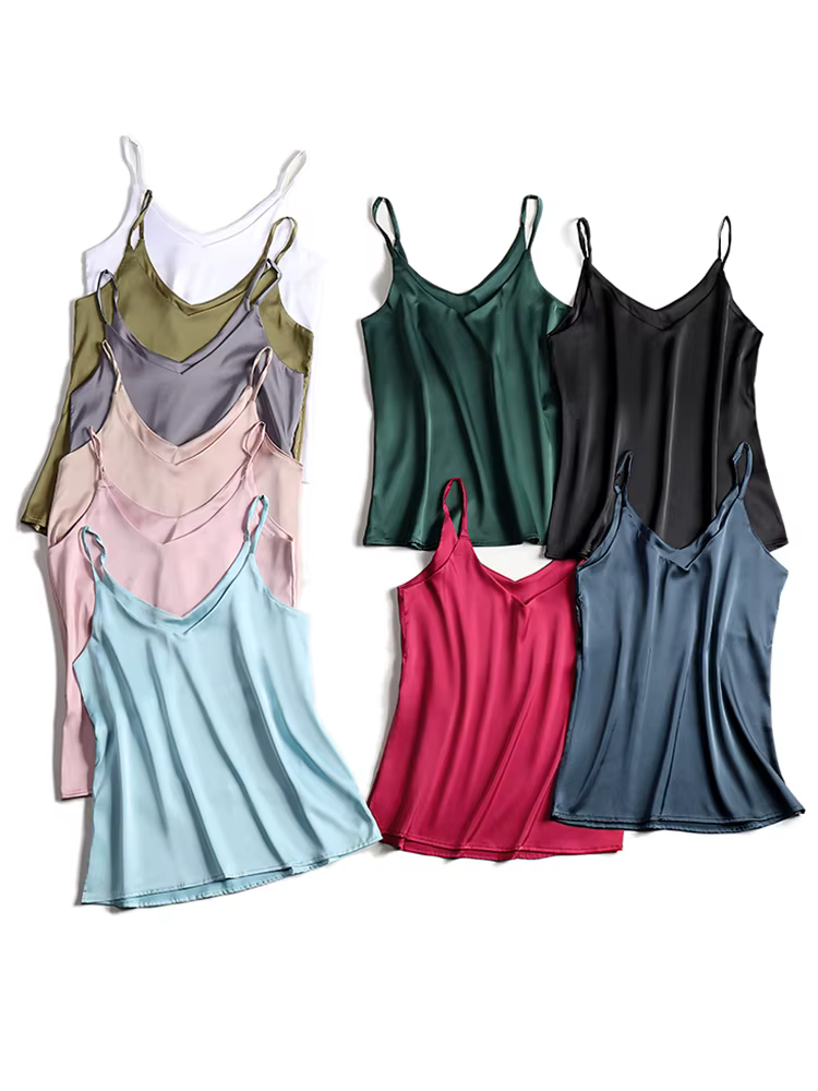 Injprecious-Haut à bretelles spaghetti pour femme