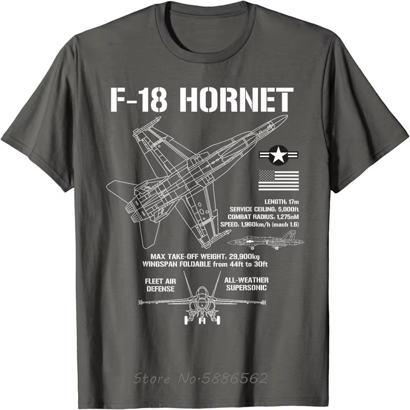 F-18 Hornet Fighter Jet Specs avion militaire F18 T-Shirt surdimensionné unisexe