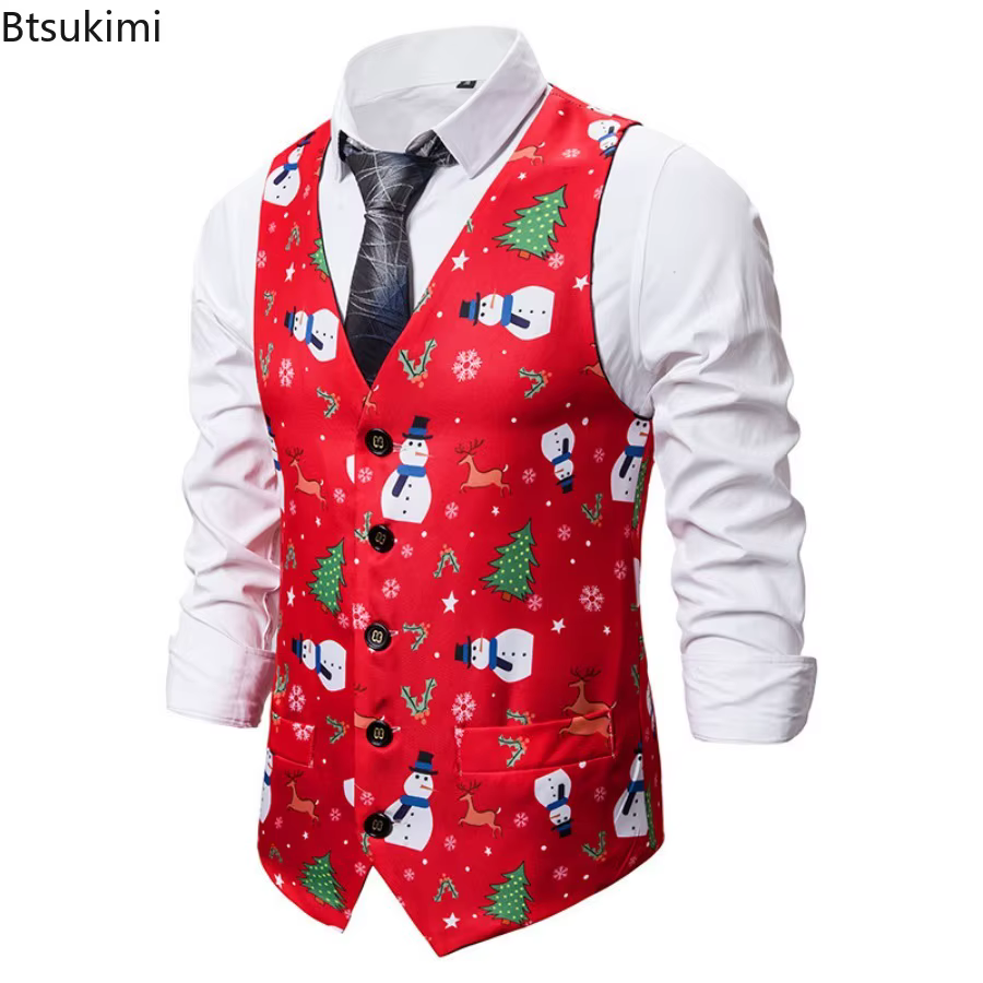 Gilet de costume imprimé en 3D pour hommes