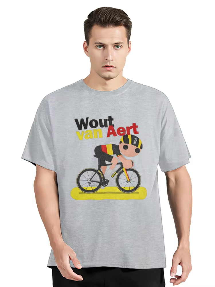 T-shirt en coton de dessin animé mignon pour hommes