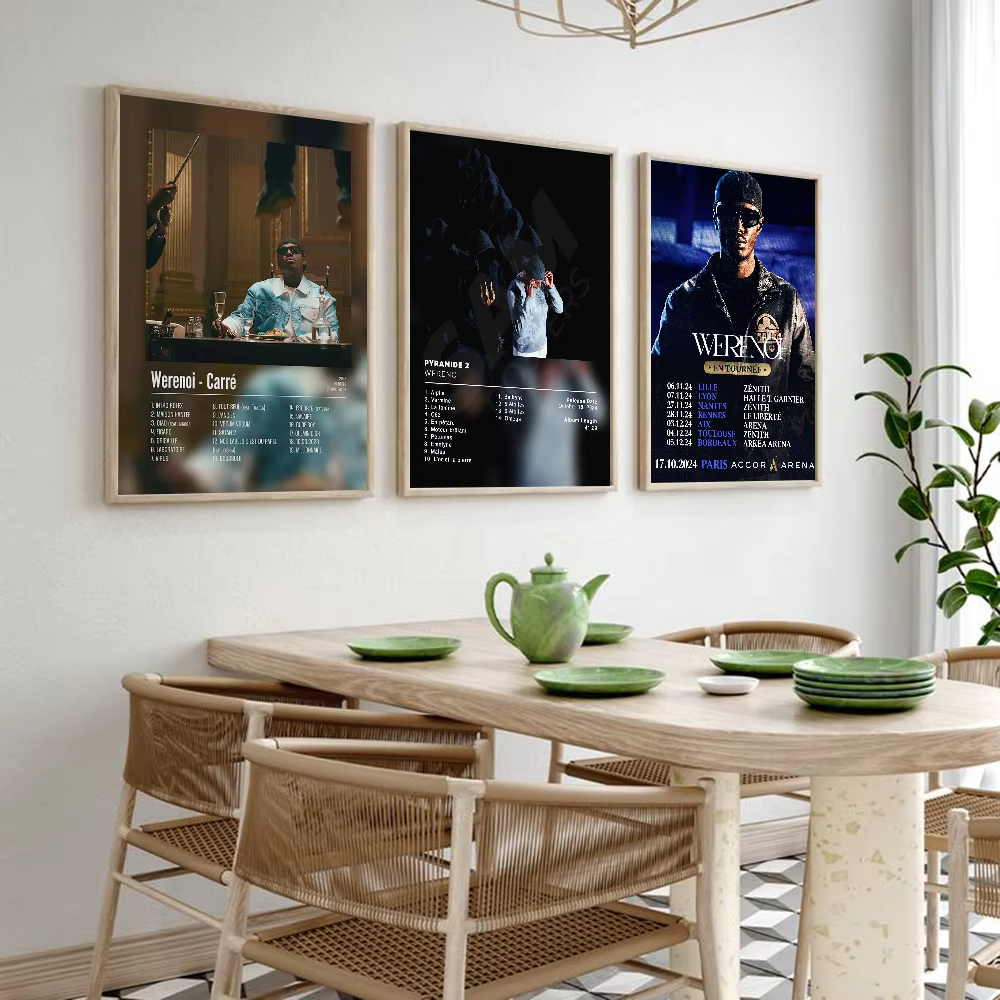 W-Werenoi pyramide chanteur Album affiche polyvalente mur Art impression pour salon chambre couloir bureau Bar | Cadeau de décoration pour la maison