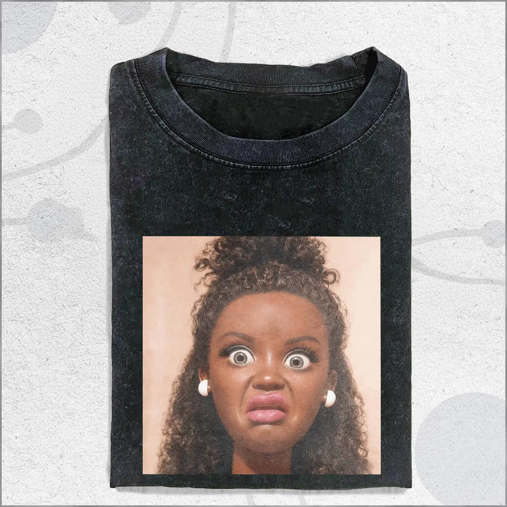 T-shirt drôle imprimé poupée en coton pour hommes et femmes