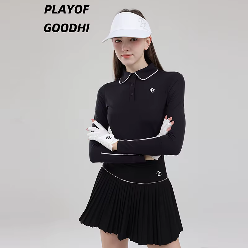 T-shirt de golf à manches longues pour femmes