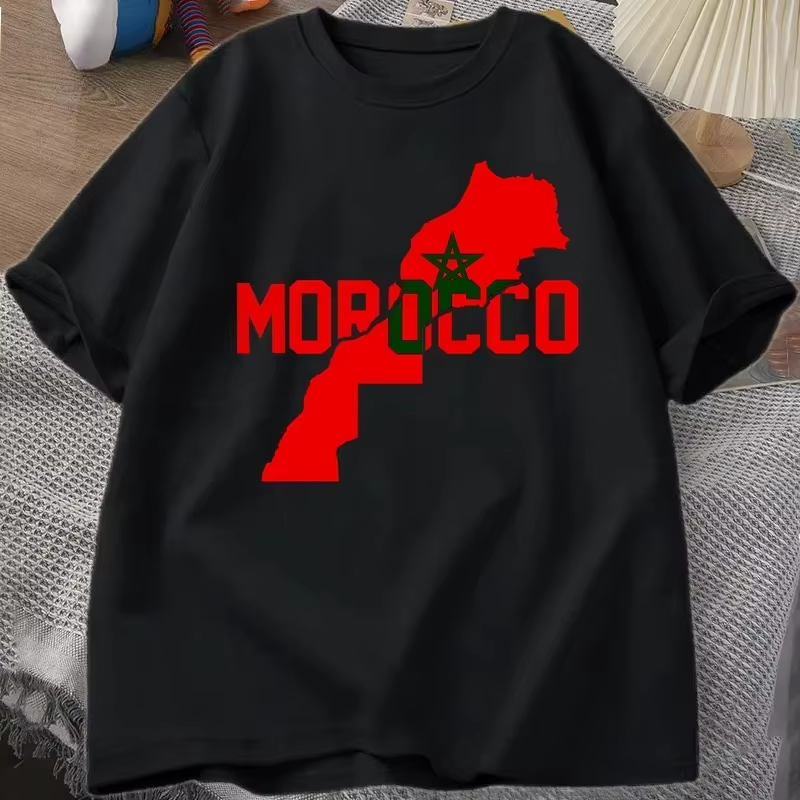 T-shirts graphiques drapeau du Maroc pour hommes et femmes