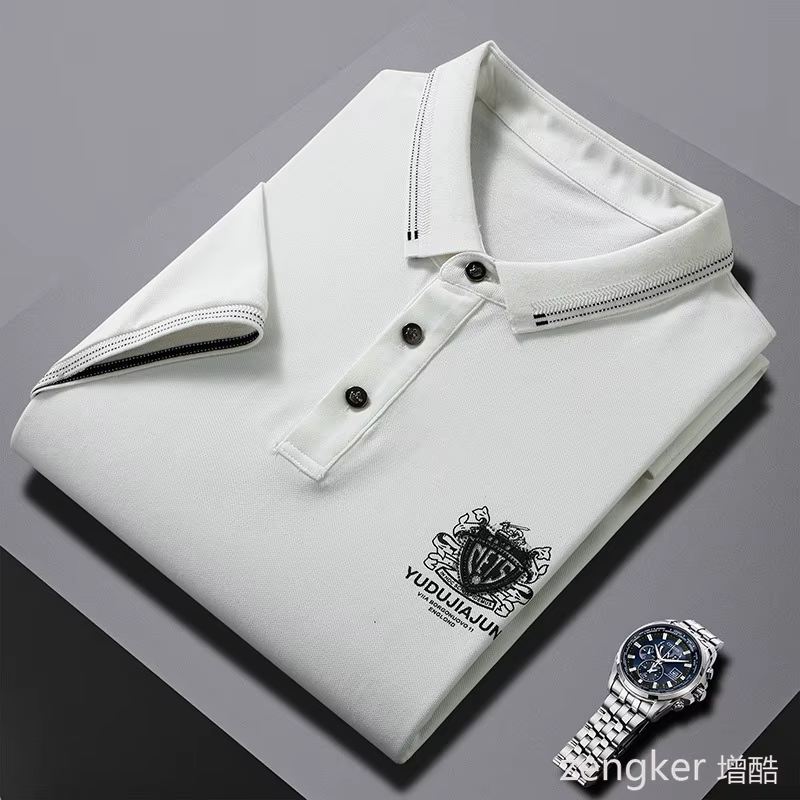 Polo grande taille à manches courtes pour hommes