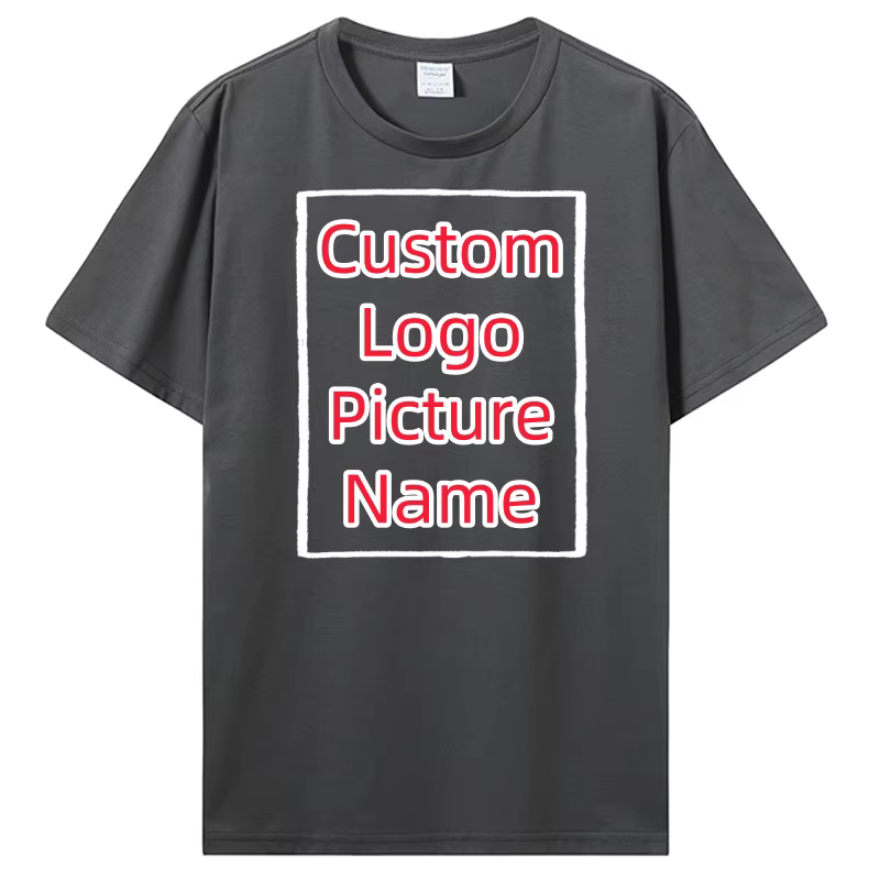T-shirt personnalisé faire votre conception Logo texte hommes imprimer société équipe coton