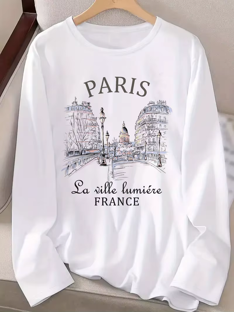 2025 mode Paris lettre impression chemise drôle gothique T-Shirt femmes décontracté