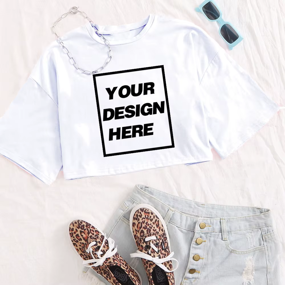 Hauts courts personnalisés T-shirt texte personnalisé nom Tsihrts ajouter votre propre Message