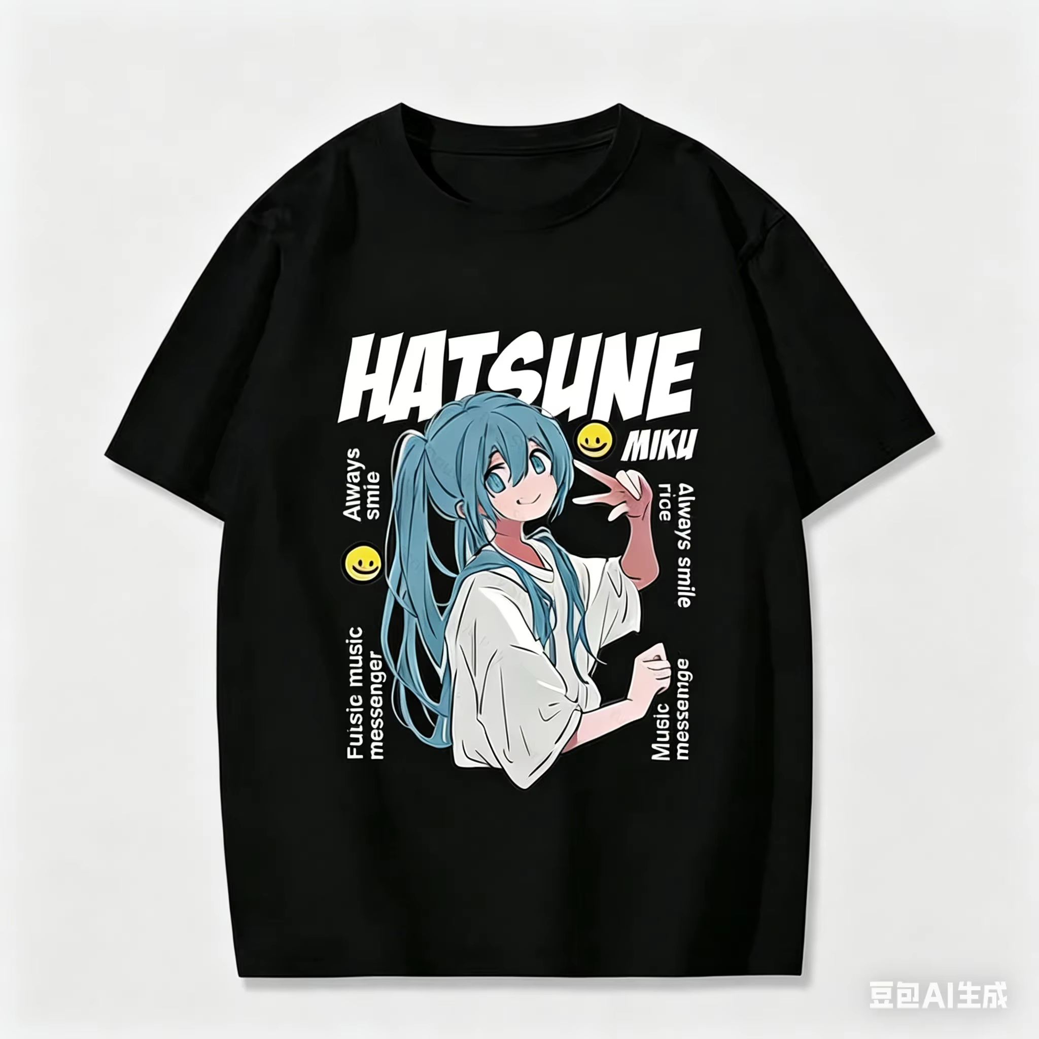 Hatsune miku Love Music T-Shirt à motif Anime pour hommes et femmes