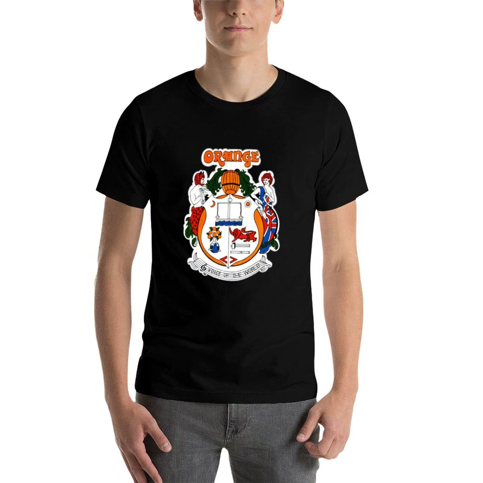 Orange Amplification voice of the world T-shirt classique léger pour les fêtes